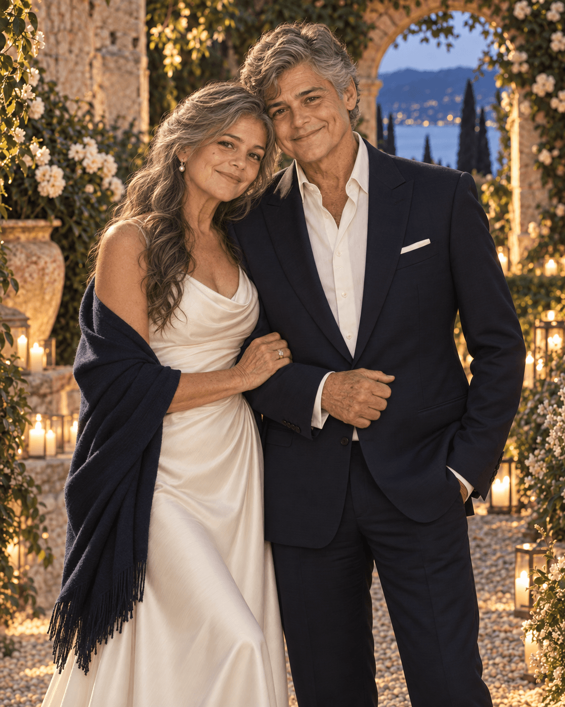 Adam and Sarah together later in life